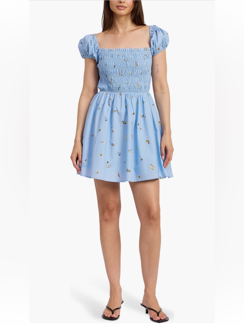 En Saison Light Blue Zoey Off the
Shoulder Minidress NWT